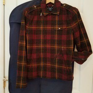 Ralph Lauren Blue Label Wool Moto Jacket sz Large